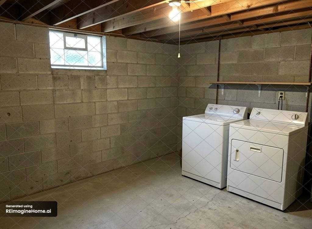 Basement after decluttering with ReimagineHome.