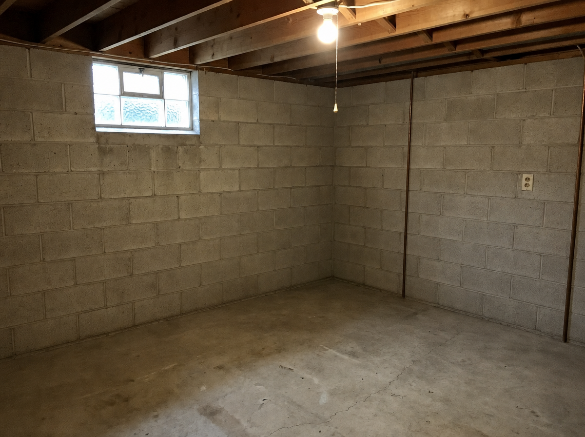 Basement after decluttering with VisuGenie.
