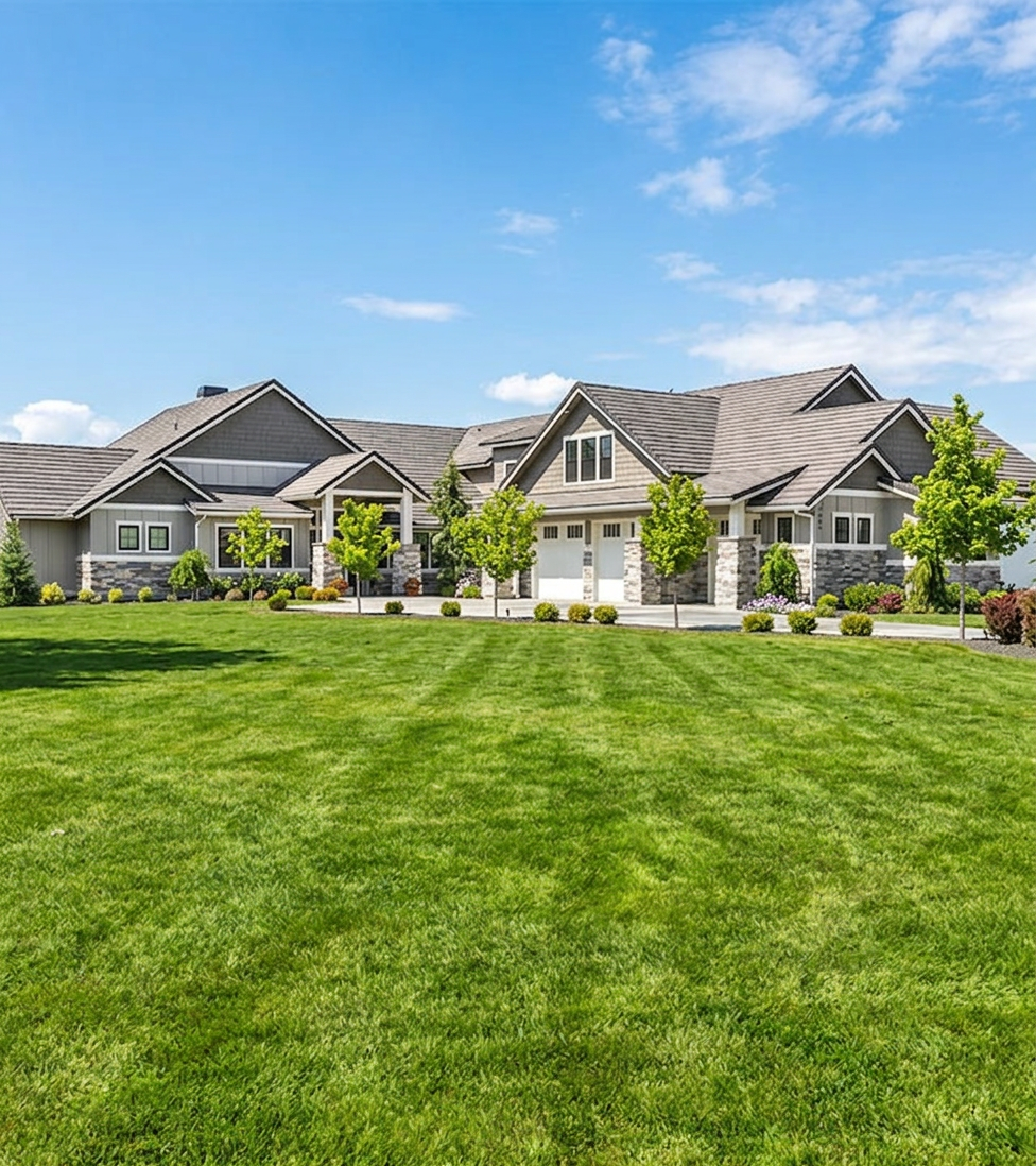 VisuGenie lawn repair result for the same exterior property photo.