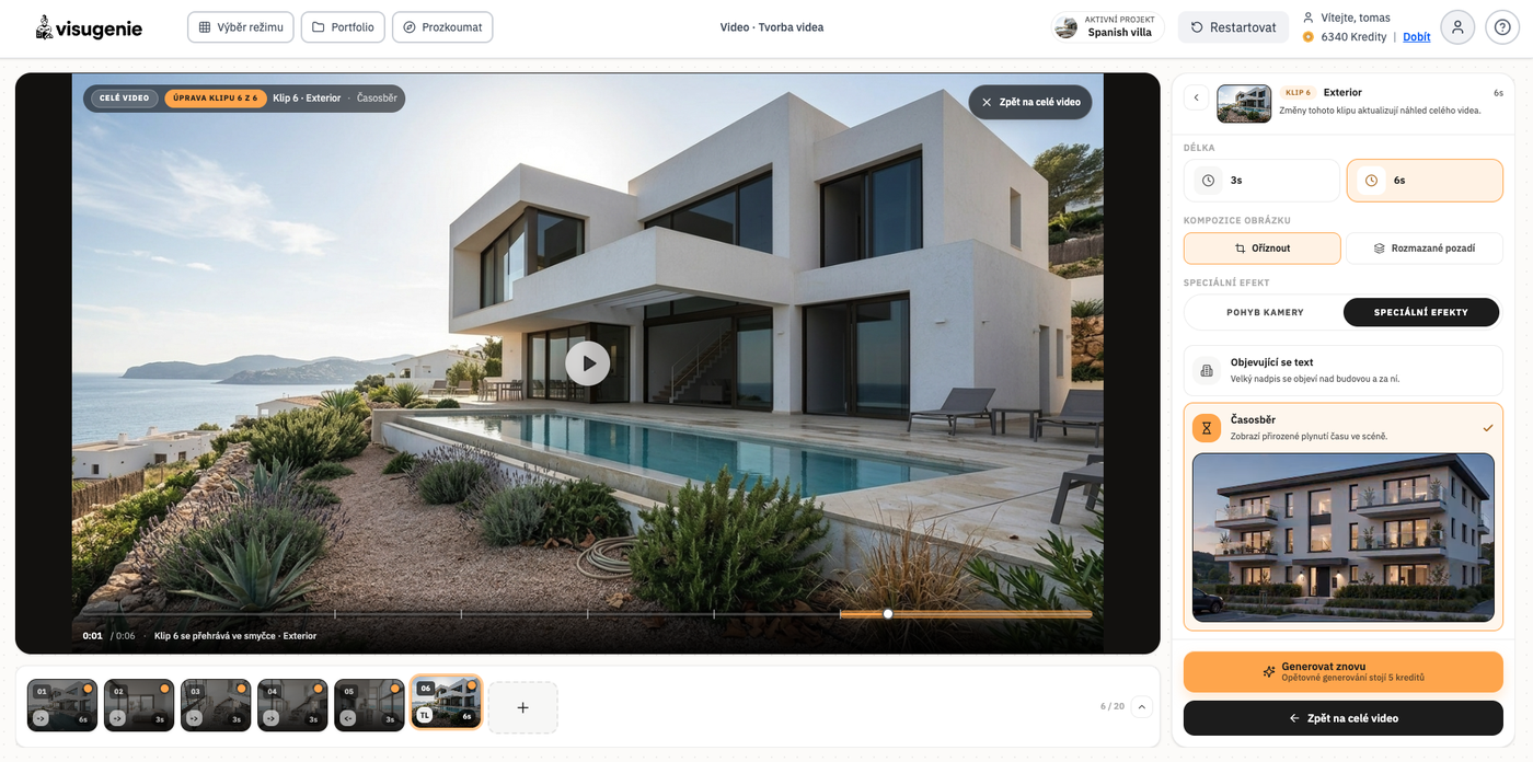 Workflow automatické tvorby videoprohlídky nemovitosti z fotografií